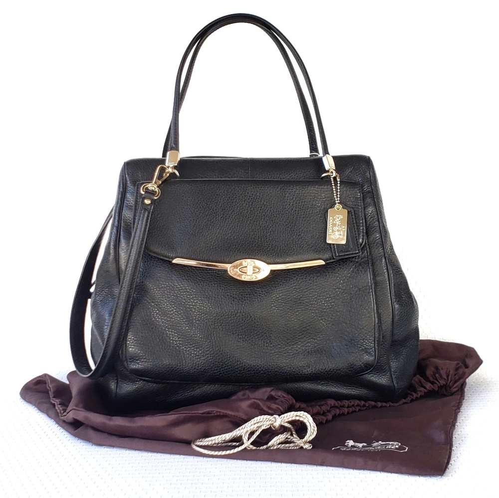 Coach Madeline Madison Black Leather Purse
